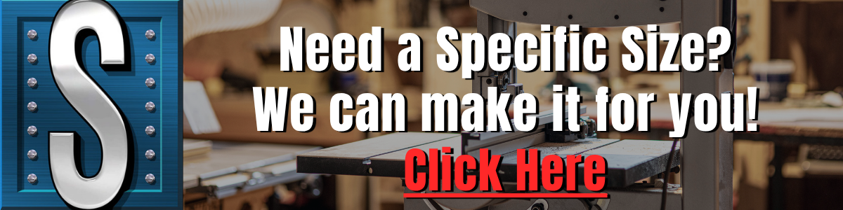 Need a specific size bandsaw blade? Build a custom bandsaw blade made in Canada with the Skookum Tools Bandsaw Blade Builder.